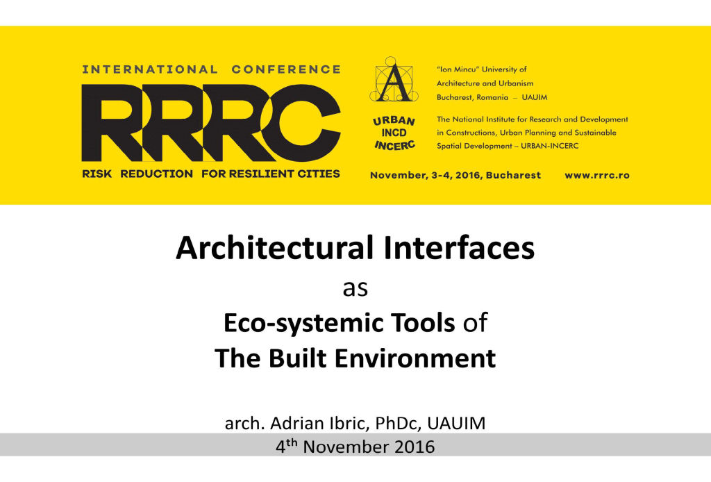 Risk Reduction for Resilient Cities (2016)